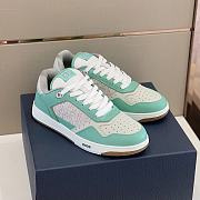 Dior B27 Low Turquoise Cream Sneaker - 1