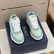 Dior B27 Low Turquoise Cream Sneaker - 3