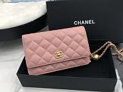 Chanel Wallet Chain Woc Pink Gold Lambskin 19cm - 1