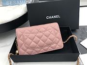 Chanel Wallet Chain Woc Pink Gold Lambskin 19cm - 3