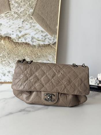 Chanel Vintage Flap Bag Brown Caviar silver 30x18x4cm