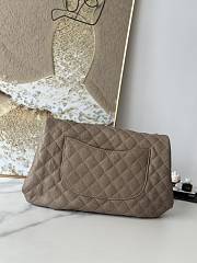 Chanel Large Vintage Flap Bag Brown Caviar silver 40x30cm - 6