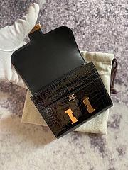 Hermes Constance Crocodile Wallet Black 12cm - 2