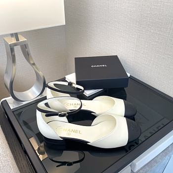 Chanel Mary Jane White Flat