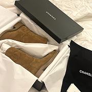 Chanel Suede Brown Boots - 3