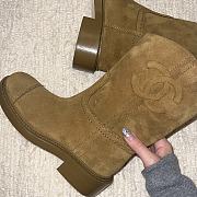 Chanel Suede Brown Boots - 2