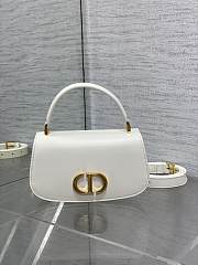 Dior Small 30 Montaigne Top Handle Bag White Calfskin 19 x 9 x 8 cm - 1