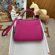 Hermes Kelly 25 Togo Fushia Silver 25cm - 4