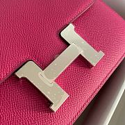 Hermes Constance Bag Fushia Silver Epsom 19cm - 4