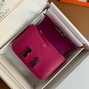 Hermes Constance Bag Fushia Silver Epsom 19cm - 2