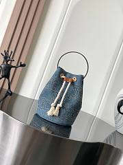 Celine Bucket Bag Denim Blue 19x15x15cm - 1