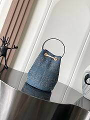 Celine Bucket Bag Denim Blue 19x15x15cm - 6