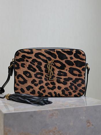 YSL Camera Lou Crossbody Bag Leopard 23x16x6cm