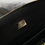 Chanel Clutch With Strap Black Bag Velvet 28.5x20.5x7cm - 6