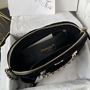 Chanel Clutch With Strap Black Bag Velvet 28.5x20.5x7cm - 4