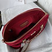 Chanel Clutch With Strap Red Bag Velvet 28.5x20.5x7cm - 5