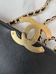 Chanel Mini Flap Bag Lambskin Gold Black 19x13.5x7cm - 6