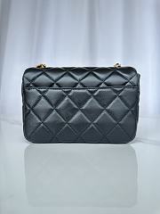 Chanel Mini Flap Bag Lambskin Gold Black 19x13.5x7cm - 3