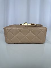 Chanel Mini Flap Bag Lambskin Gold Beige 19x13.5x7cm - 3