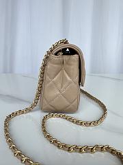 Chanel Mini Flap Bag Lambskin Gold Beige 19x13.5x7cm - 2