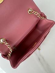 Chanel Mini Flap Bag Lambskin Gold Pink 19x13.5x7cm - 5