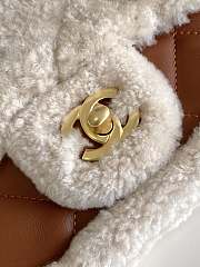 Chanel Mini Flap bag Fleece Gold Beige Brown 18x12x6cm - 3