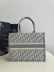 Dior Medium Book Tote Grey Oblique Bag 36x18x28cm - 4