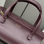 Loewe Small Clasp Bag Silk Calfskin Wine 25x13x15cm - 2