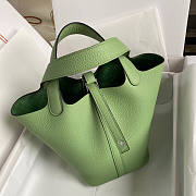 Hermes Picotin Green 18x13x9cm - 4