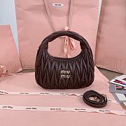 Miu Miu Wander Bag Matelassé Nappa Brown 23x13x7cm - 1