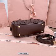 Miu Miu Arcadie Nappa Leather Brown 22x10.5x7.5cm - 4