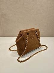 Prada Antique Chain Bag Brown 24x27x6cm - 3