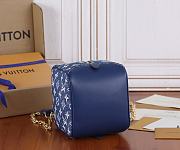 Louis Vuitton LV Square Bag Blue Denim 16x16x16cm - 6