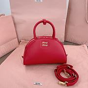 Miu Miu Leather Red Top Handle Bag 24x15.5x11cm - 1