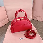 Miu Miu Leather Red Top Handle Bag 24x15.5x11cm - 5