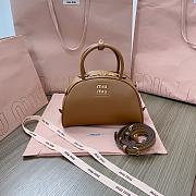 Miu Miu Leather Brown Top Handle Bag 24x15.5x11cm - 1