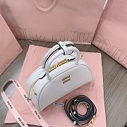 Miu Miu Leather White Top Handle Bag 24x15.5x11cm - 4