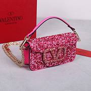 Valentino Garavani Small Pink Locò Shoulder Bag 19x10.5x5cm - 3