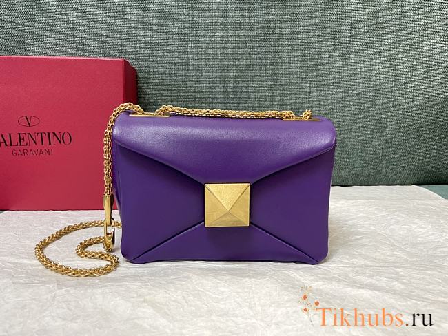 Valentino Garavani One Stud Purple Bag 19x14x11cm - 1