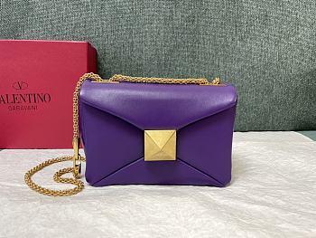 Valentino Garavani One Stud Purple Bag 19x14x11cm