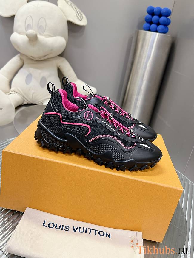 Louis Vuitton LV Rush Sneaker Black Pink - 1