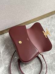 Celine Teen Lola Shiny Calfskin Red Wine 20x11.5x5cm - 4