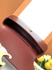 Celine Teen Lola Shiny Calfskin Red Wine 20x11.5x5cm - 3