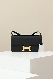 Hermes Constance Bag Black Epsom Gold 24x13x4cm - 1