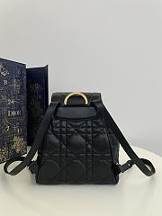 Dior Medium Caro Backpack Black Lambskin 23 x 26.7 x 12.5 cm - 5