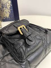 Dior Small Caro Backpack Black Lambskin 19.5 x 18.5 x 8.5 cm - 2