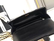 Chanel Top Handle Flap Bag Black Patent 20x9x13cm - 6