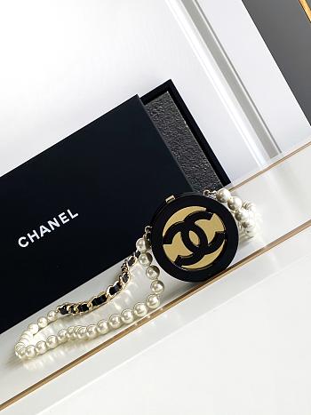 Chanel Long Necklace Metal Resin Glass