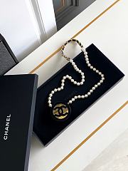 Chanel Long Necklace Metal Resin Glass - 3