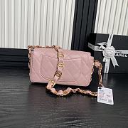 Chanel Flap Bag Pink Lambskin 22.5cm - 6